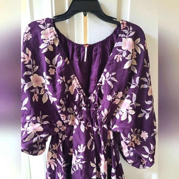 Free People Portia Floral Babydoll Mini Dress Size XS NEW - Picture 3 of 10